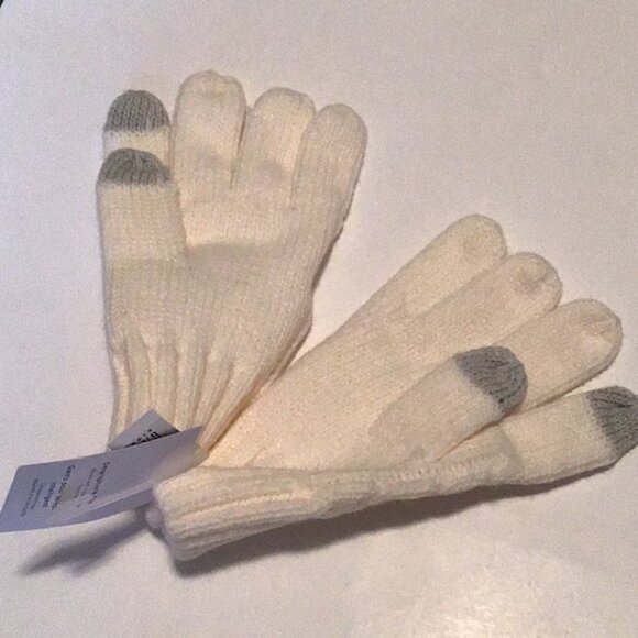GAP Cable Touch Screen Gloves Off White - Picture 4 of 5